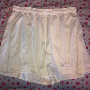 White soccer shorts